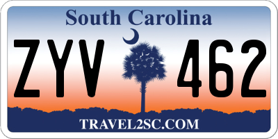 SC license plate ZYV462