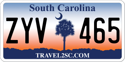 SC license plate ZYV465
