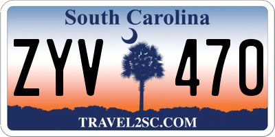 SC license plate ZYV470