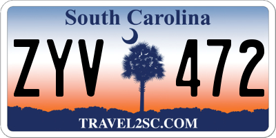 SC license plate ZYV472
