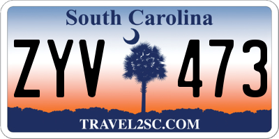 SC license plate ZYV473