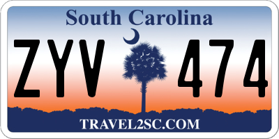 SC license plate ZYV474