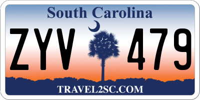 SC license plate ZYV479
