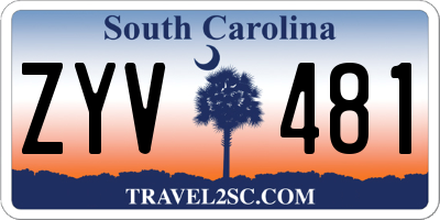 SC license plate ZYV481