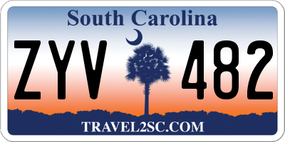SC license plate ZYV482