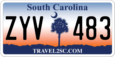 SC license plate ZYV483