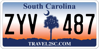 SC license plate ZYV487