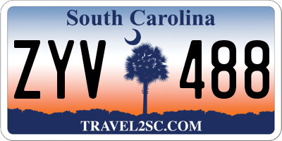 SC license plate ZYV488