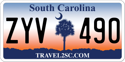 SC license plate ZYV490