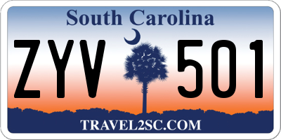 SC license plate ZYV501