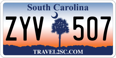 SC license plate ZYV507