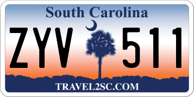 SC license plate ZYV511