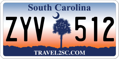 SC license plate ZYV512