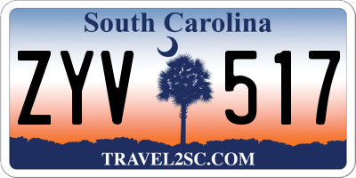 SC license plate ZYV517