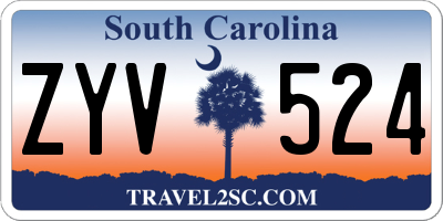 SC license plate ZYV524