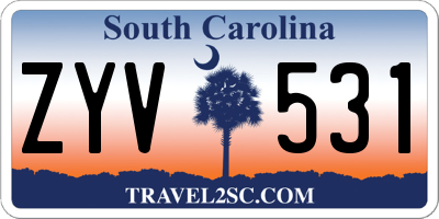 SC license plate ZYV531
