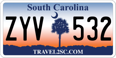 SC license plate ZYV532