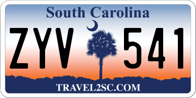 SC license plate ZYV541