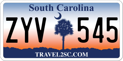 SC license plate ZYV545