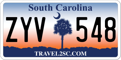 SC license plate ZYV548