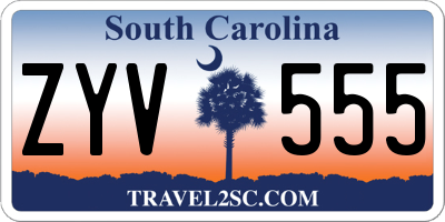 SC license plate ZYV555