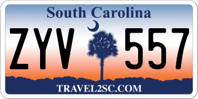 SC license plate ZYV557