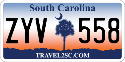 SC license plate ZYV558