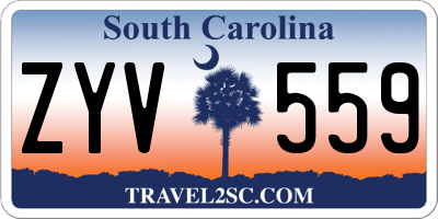 SC license plate ZYV559