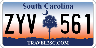 SC license plate ZYV561