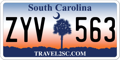 SC license plate ZYV563