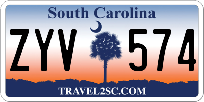 SC license plate ZYV574