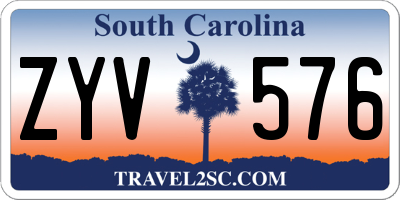 SC license plate ZYV576