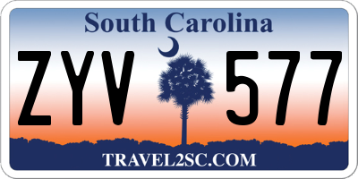 SC license plate ZYV577