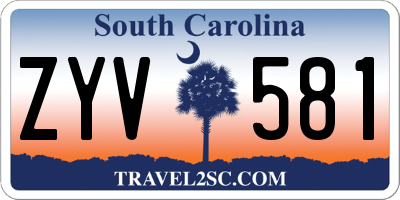 SC license plate ZYV581