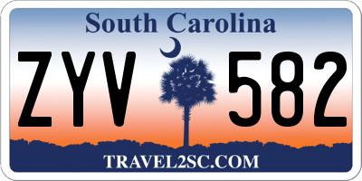 SC license plate ZYV582