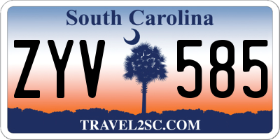 SC license plate ZYV585