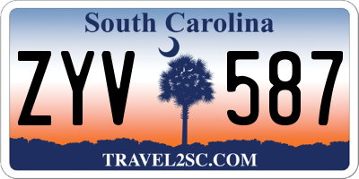 SC license plate ZYV587