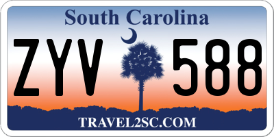 SC license plate ZYV588