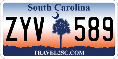 SC license plate ZYV589