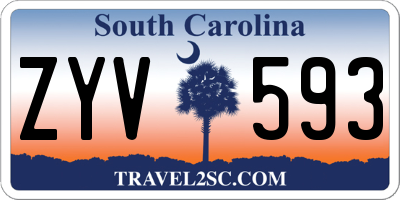 SC license plate ZYV593