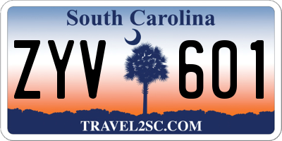 SC license plate ZYV601