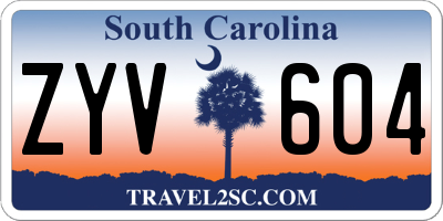 SC license plate ZYV604