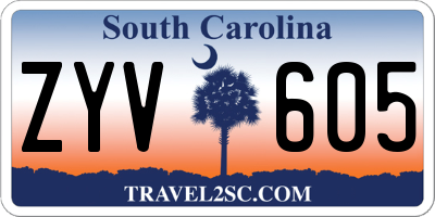 SC license plate ZYV605