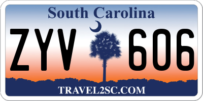 SC license plate ZYV606