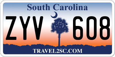SC license plate ZYV608