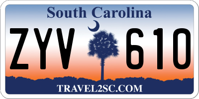 SC license plate ZYV610