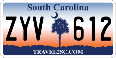 SC license plate ZYV612
