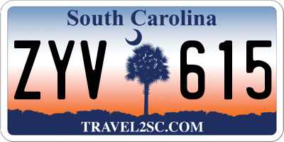 SC license plate ZYV615