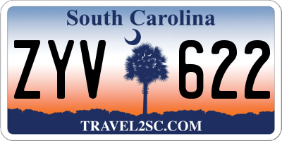 SC license plate ZYV622