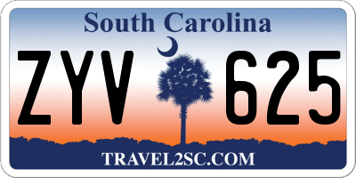 SC license plate ZYV625